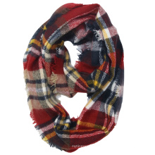 Winter Scarf Women Ladies Designer Scarves Style Flat Tartan Stripe Cashmere Tassel Neck Wear Infinity Splicing Color Scarfs